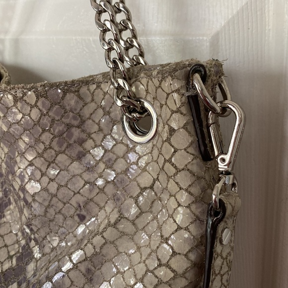 Michael Kors Bag Jet Set Chain Snakeskin Gather Shoulder Tote Crossbody Bag - Picture 4 of 14